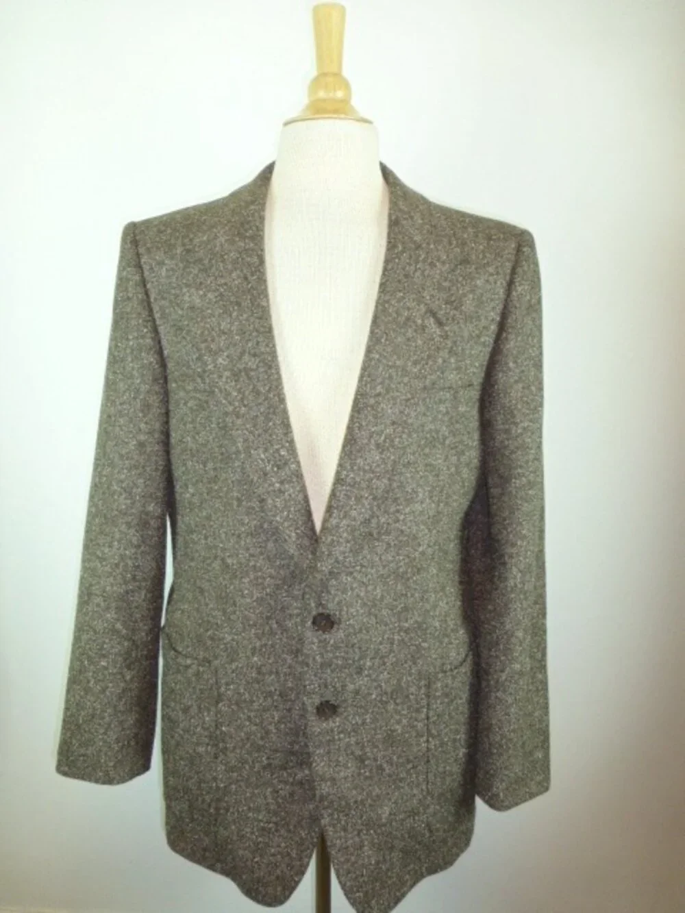 JACQUES FRANCOIS brown wool Tweed blazer made in France Roger Stuart vintage 40